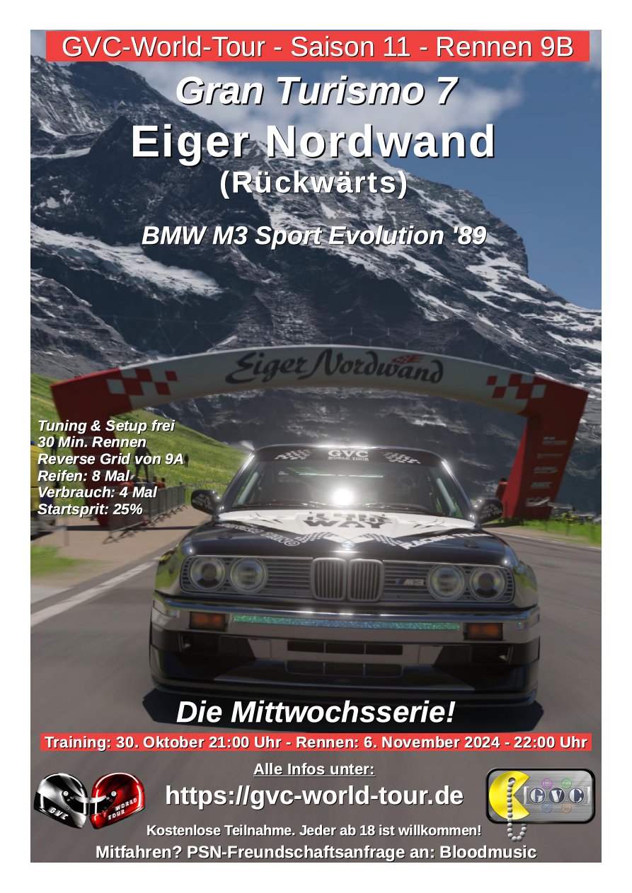 Saison 11 - Saison 11 - Rennen 9B - Eiger Nordwand (Rückwärts) - BMW M3 Sport Evolution '89